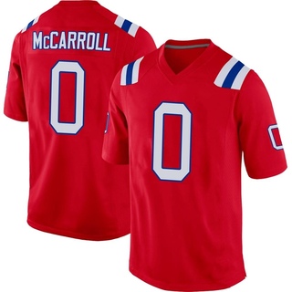 Game Christian McCarroll Men's New England Patriots Alternate Jersey - Red