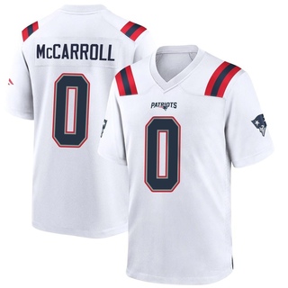 Game Christian McCarroll Men's New England Patriots Jersey - White