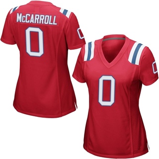 Game Christian McCarroll Women's New England Patriots Alternate Jersey - Red