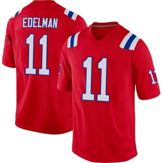 Game Julian Edelman Men's New England Patriots Alternate Jersey - Red