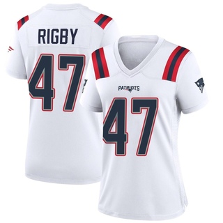 Game Yvandy Rigby Women's New England Patriots Jersey - White