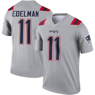 Legend Julian Edelman Youth New England Patriots Inverted Jersey - Gray