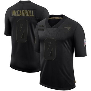 Limited Christian McCarroll Men's New England Patriots 2020 Salute To Service Jersey - Black