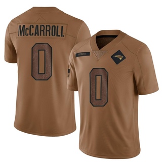 Limited Christian McCarroll Men's New England Patriots 2023 Salute To Service Jersey - Brown