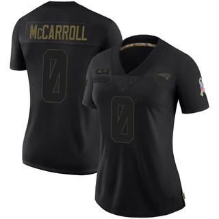 Limited Christian McCarroll Women's New England Patriots 2020 Salute To Service Jersey - Black