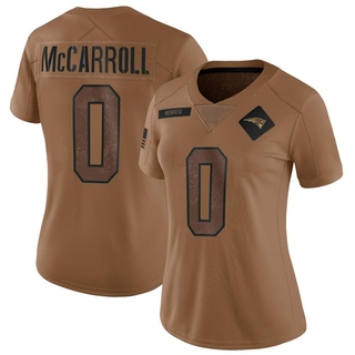 Limited Christian McCarroll Women's New England Patriots 2023 Salute To Service Jersey - Brown