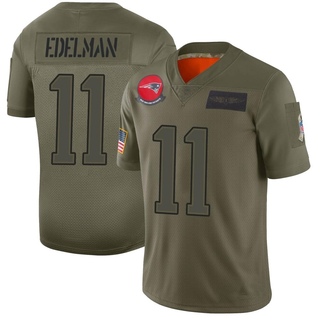 Limited Julian Edelman Men's New England Patriots 2019 Salute to Service Jersey - Camo