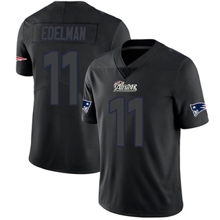 Limited Julian Edelman Men's New England Patriots Jersey - Black Impact