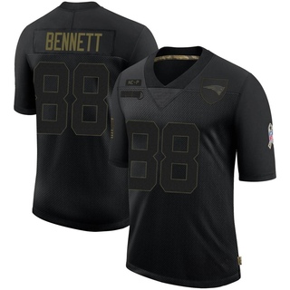 Limited Martellus Bennett Men's New England Patriots 2020 Salute To Service Jersey - Black