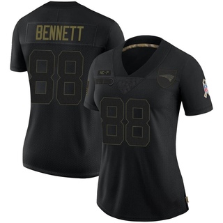 Limited Martellus Bennett Women's New England Patriots 2020 Salute To Service Jersey - Black