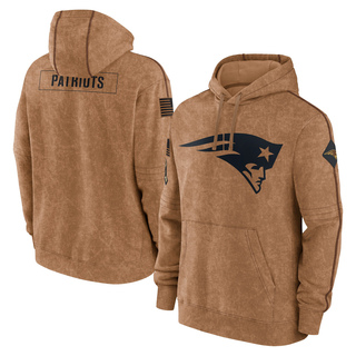 Men's New England Patriots 2023 Salute to Service Club Pullover Hoodie - Brown