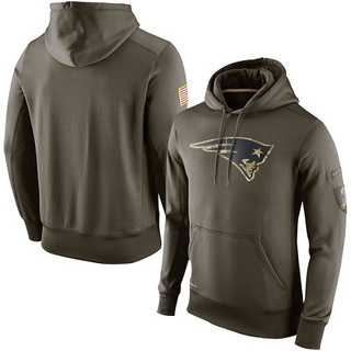 Men's New England Patriots Salute to Service KO Performance Hoodie - Olive