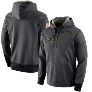 Men's New England Patriots Salute to Service Player Performance Hoodie - Anthracite