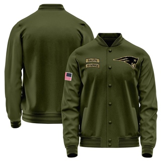 Men's New England Patriots Salute to Service Sideline Performance Jacket - Olive