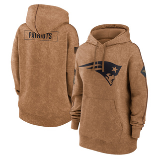 Women's New England Patriots 2023 Salute to Service Pullover Hoodie - Brown